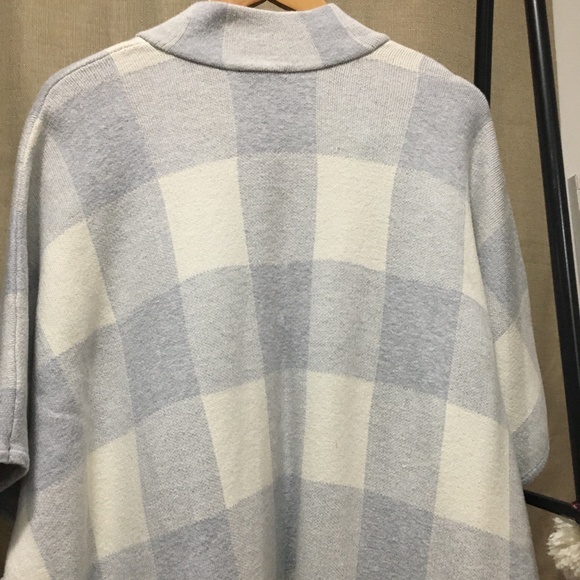 Plaid Poncho Cape | Jones New York / S/M - Picture 4 of 6